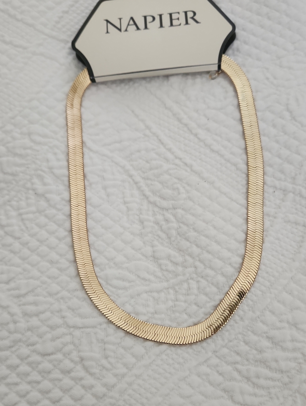 Napier Gold Herringbone Necklace